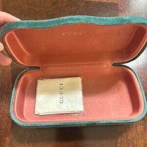 Gucci Teal Velvet sunglasses Case